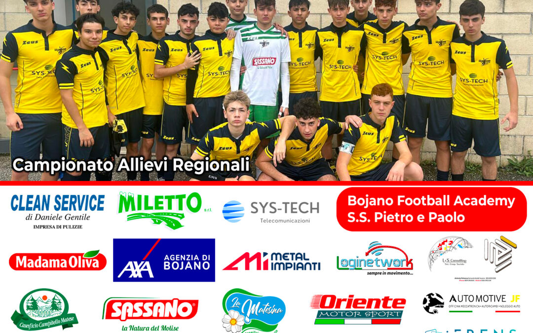 Campionato Allievi Regionali: Bojano Football Academy – S.S. Pietro e Paolo